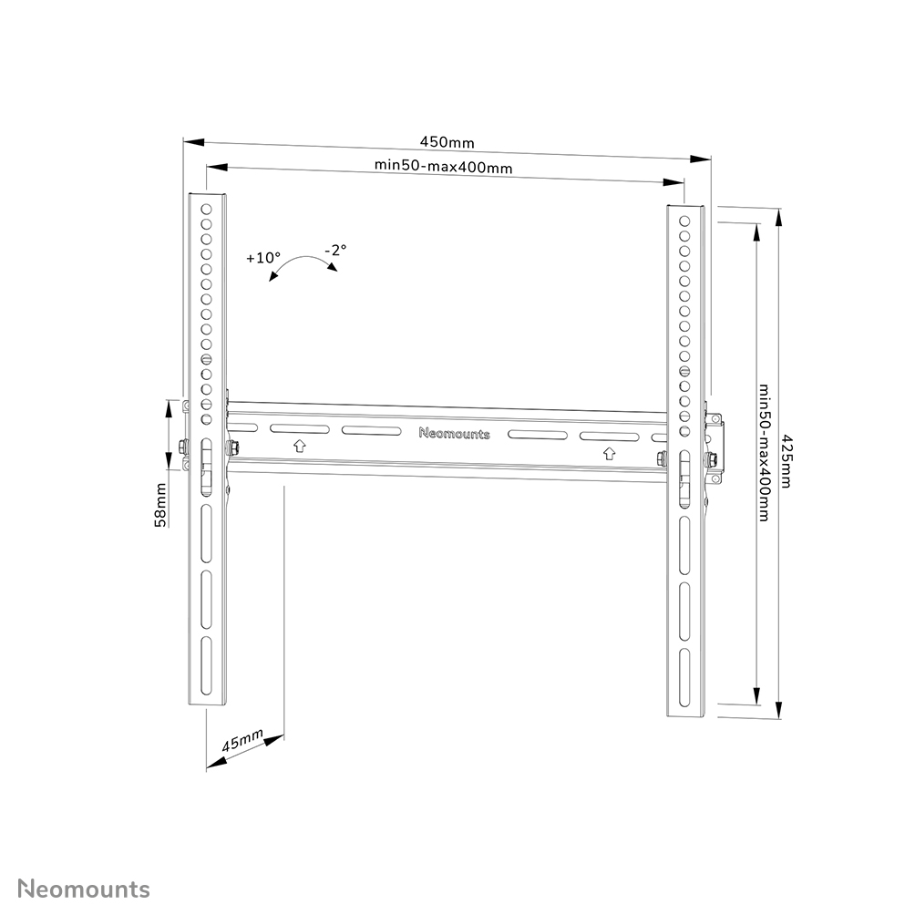 Neomounts WL35-350BL14 Soporte de pared para TV 32-65" - inclinable - bloqueable - fácil montaje